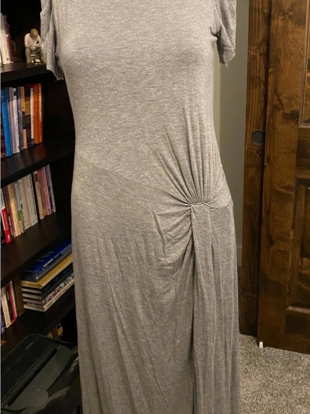 Bailey Twist-Detail Maxi Dress in Gray size small